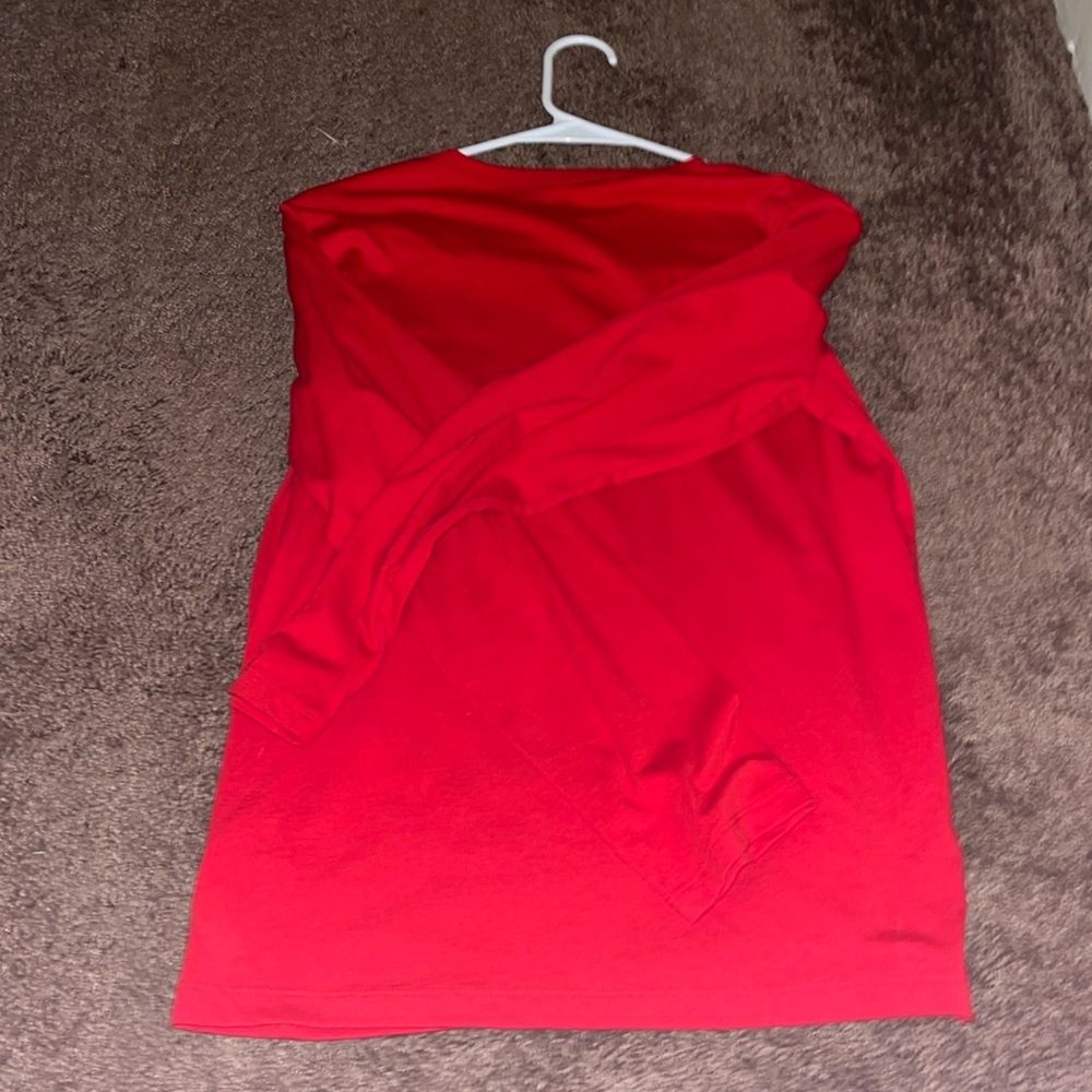 Plain red shirt